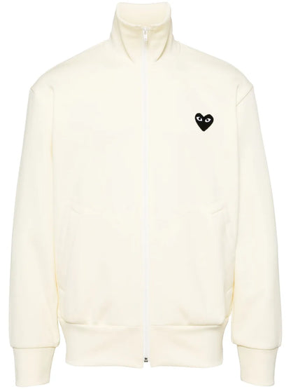 Heart-Print Jersey Track Jacket