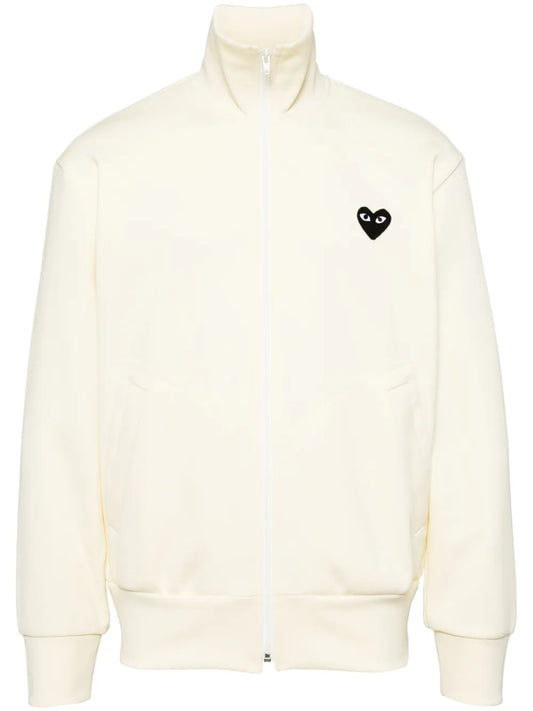 Heart-Print Jersey Track Jacket