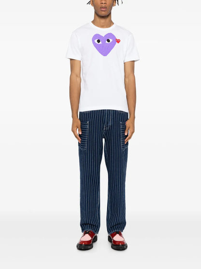 Signature Heart Motif Cotton T-Shirt