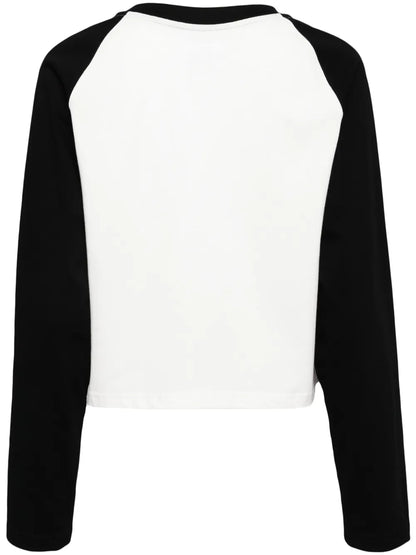 Slogan-Printed Raglan-Sleeved T-Shirt