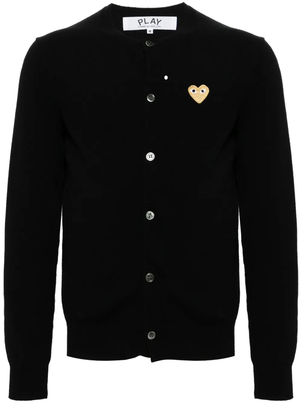 Heart-Patch Wool Cardigan