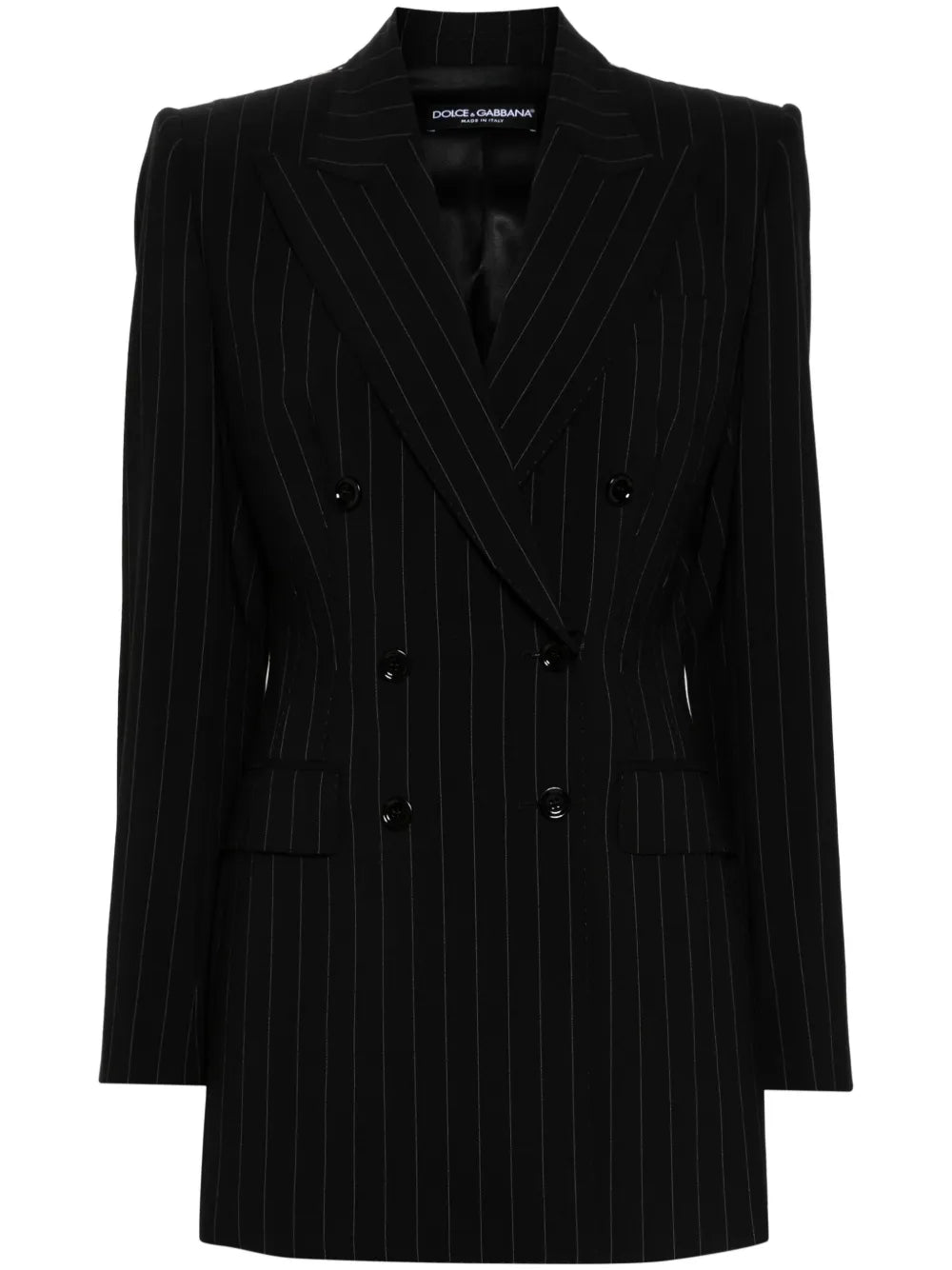 Pinstripe-Pattern Blazer