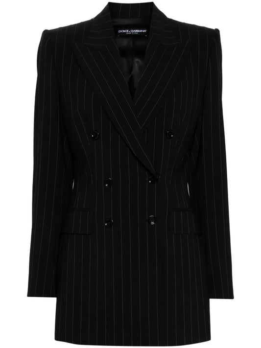 Pinstripe-Pattern Blazer