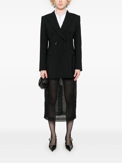 Pinstripe-Pattern Blazer