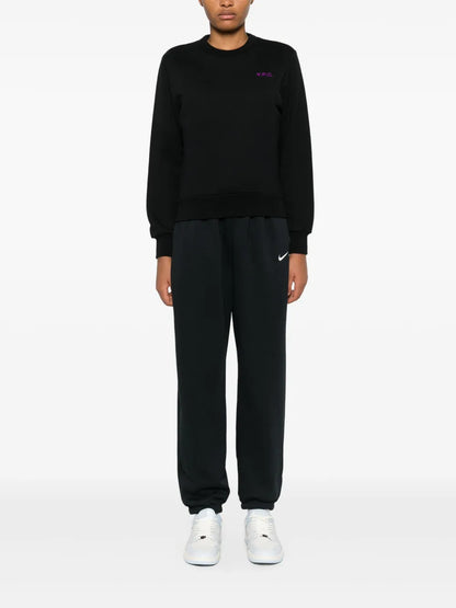Flocked-Logo Sweatshirt