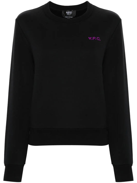 Flocked-Logo Sweatshirt