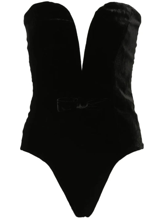 Velvet Bustier Bodysuit