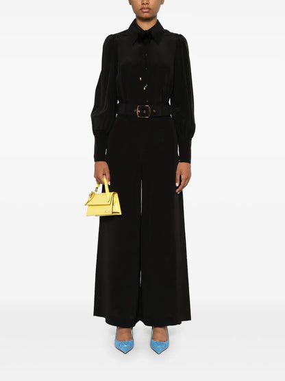 Belted Wide-Leg Trousers