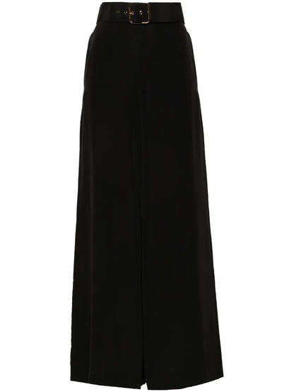 Belted Wide-Leg Trousers