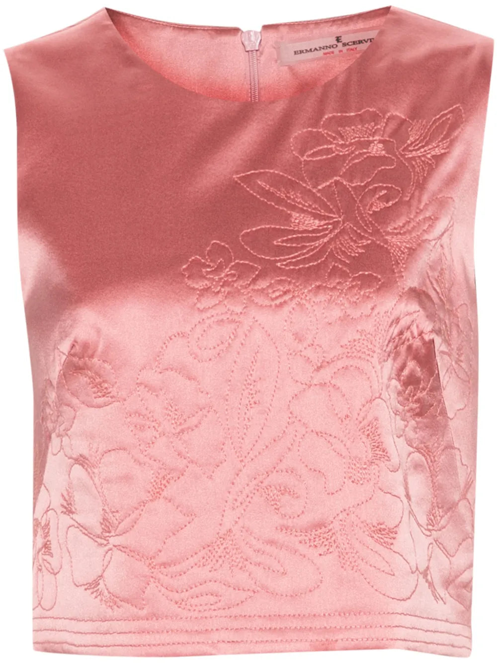 Floral-Embroidered Top