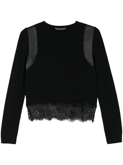 Lace-Trim Sweater