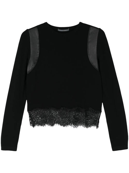 Lace-Trim Sweater