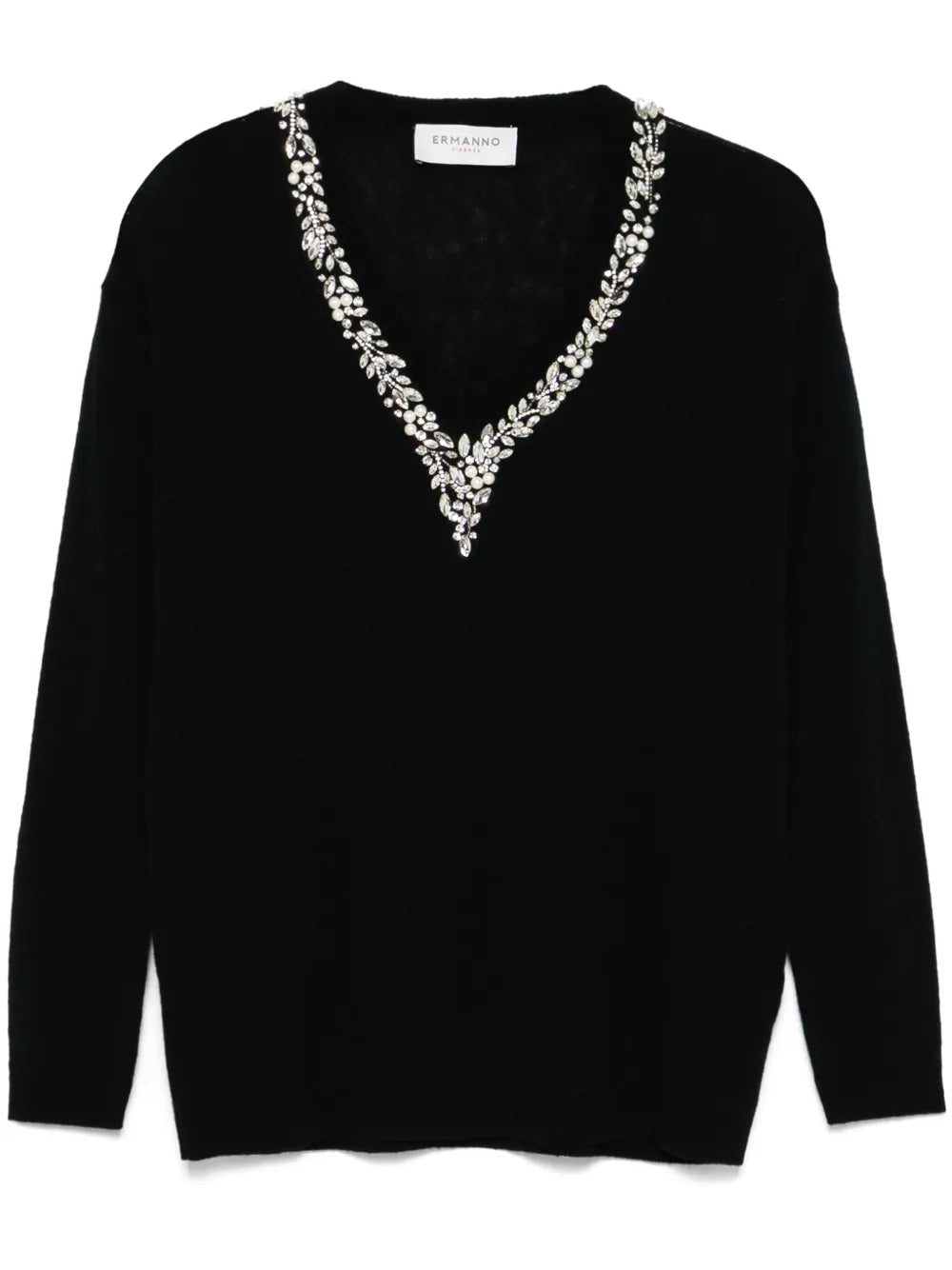 Rhinestone-Embellished Sweater