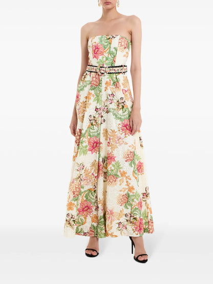 Floral-Print Cotton Jumpsuit