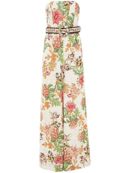 Floral-Print Cotton Jumpsuit