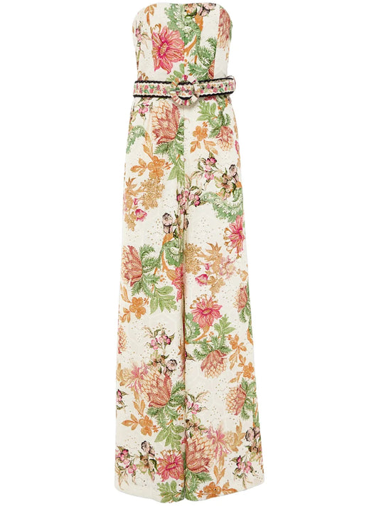 Floral-Print Cotton Jumpsuit