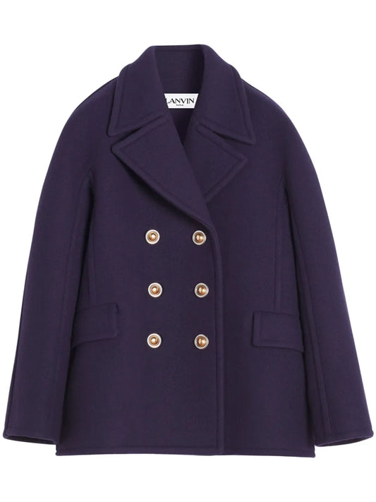 Double-Breasted Wool Peacoat