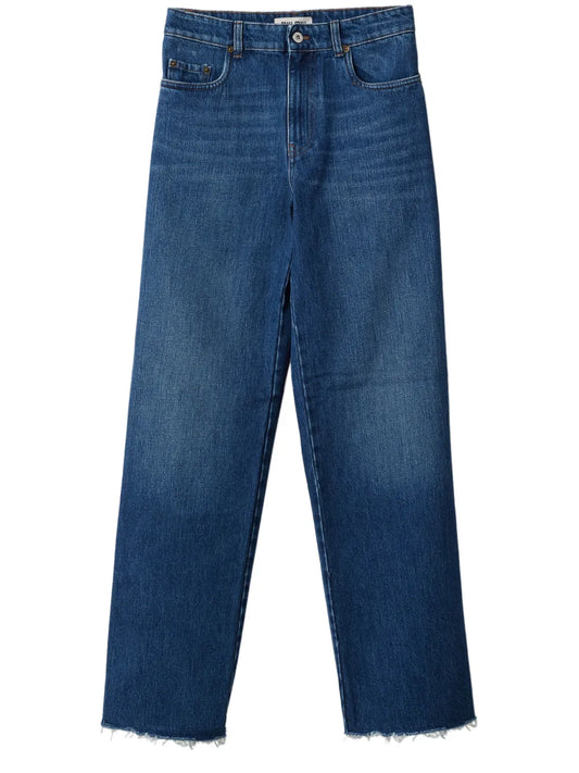 Five-Pocket Straight-Leg Jeans