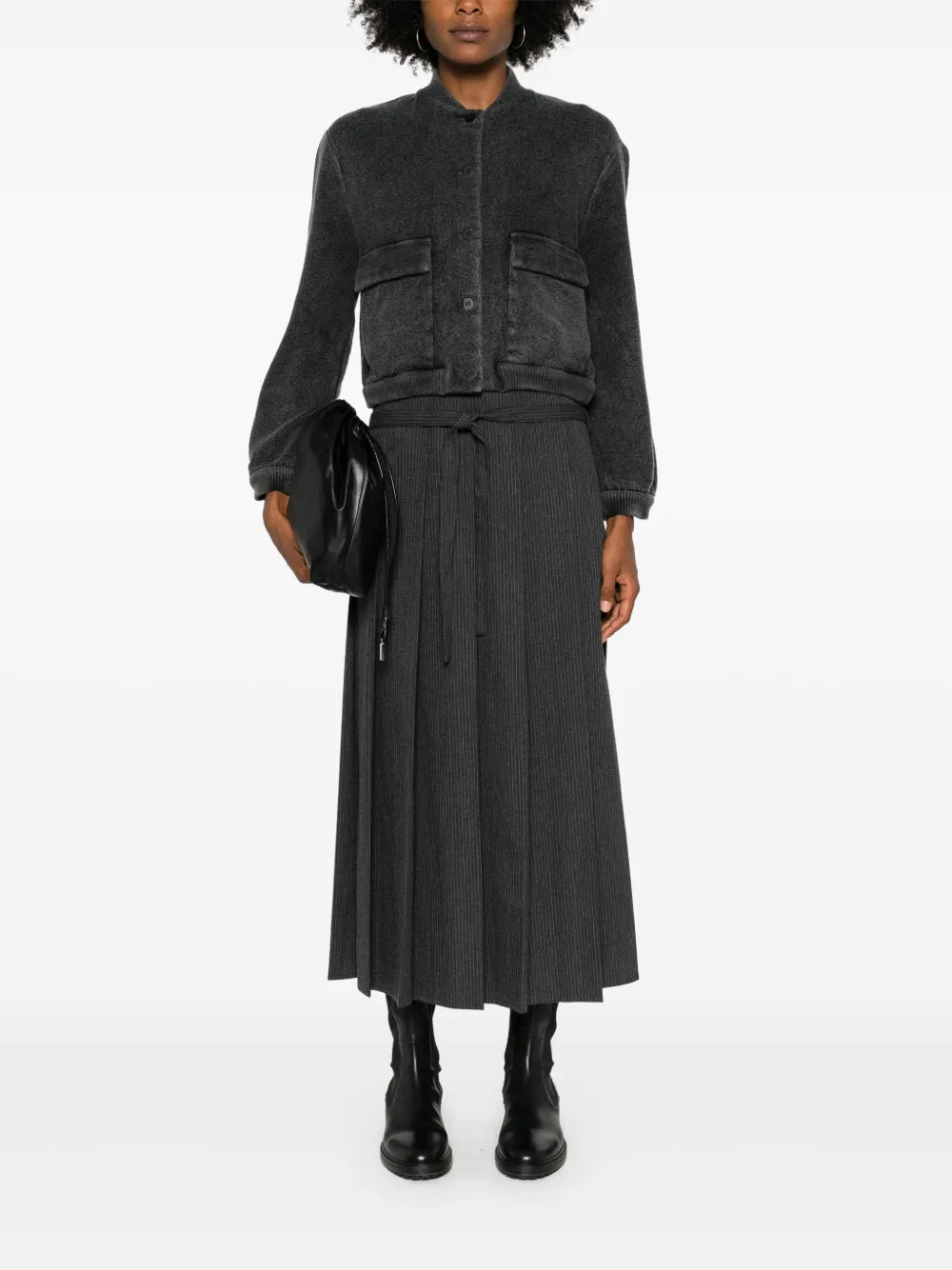 Cropped Bomber Jacket