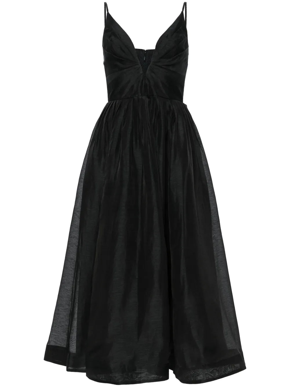 Illustration V-Neck Midi Dress