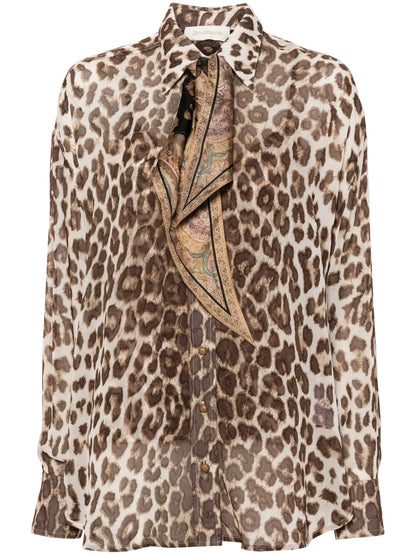 Illustration Leopard-Print Shirt