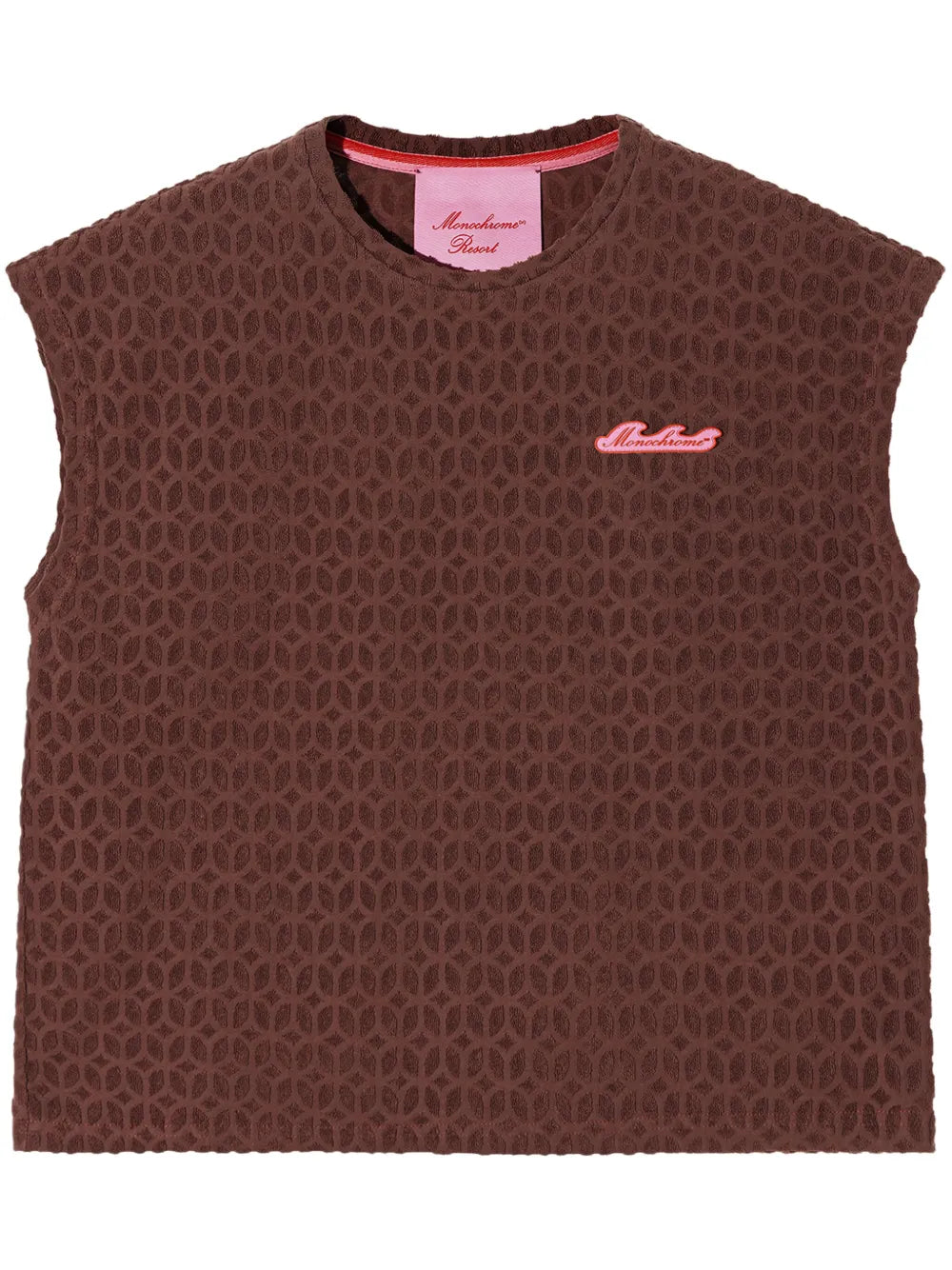 Embroidered Logo Sleeveless T-Shirt