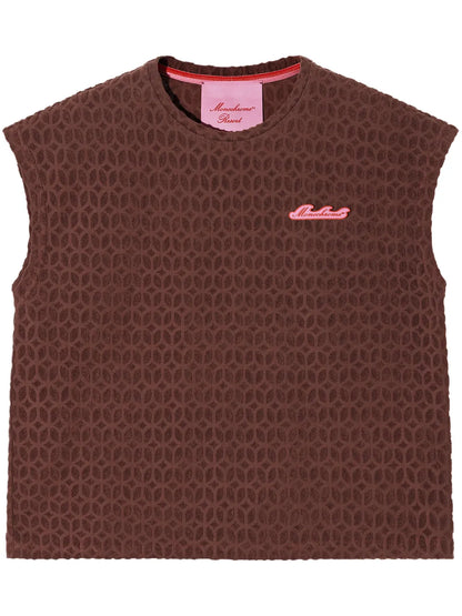 Embroidered Logo Sleeveless T-Shirt