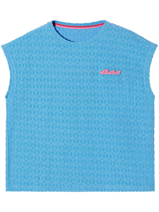 Embroidered Logo Sleeveless T-Shirt