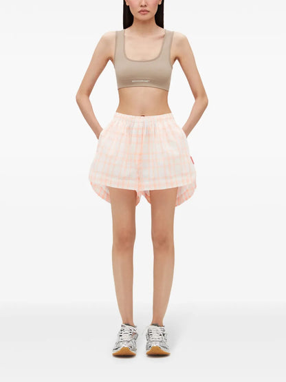 Check Pattern Short Shorts