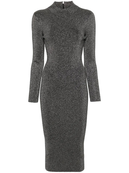 Lamé Midi Dress