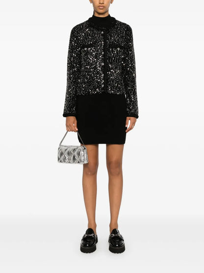 Sequin-Embellished Cardigan