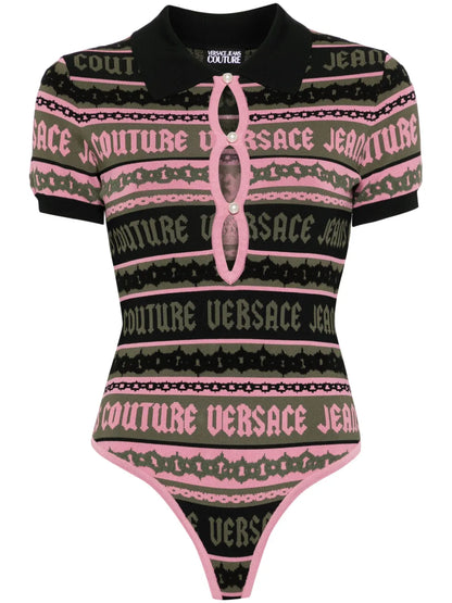 Striped Jacquard Bodysuit