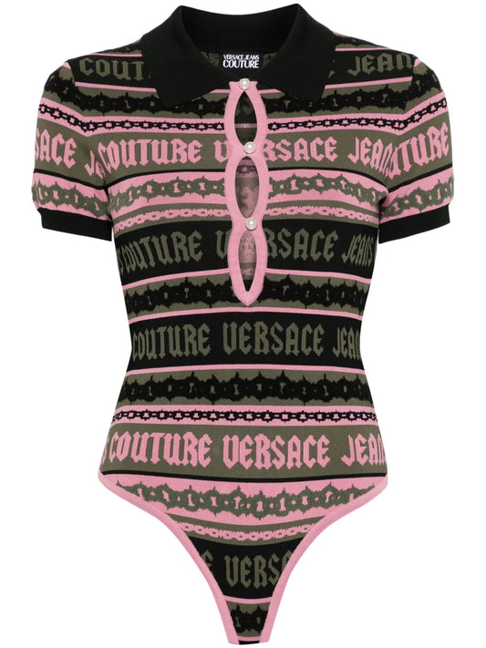 Striped Jacquard Bodysuit