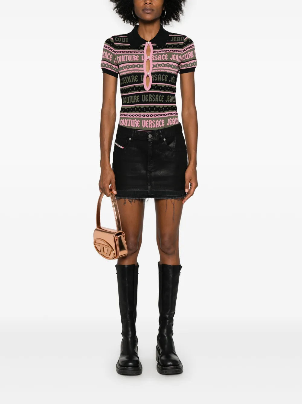 Striped Jacquard Bodysuit