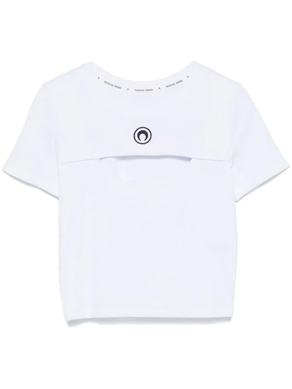 Moon-Logo Cut-Out T-Shirt