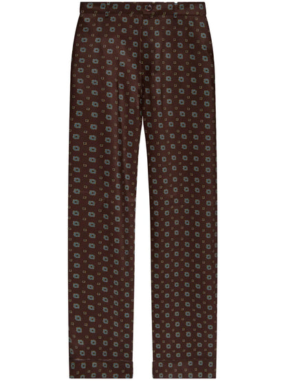 Geometric-Print Trousers