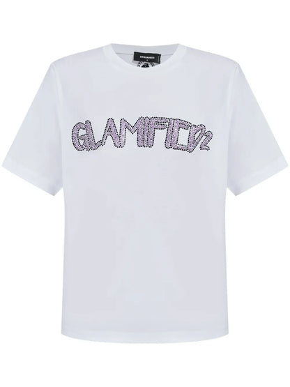 Rhinestone-Embellished T-Shirt