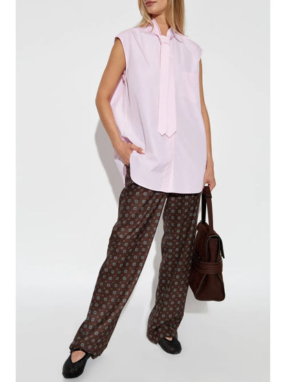 Sleveless Cotton Shirt