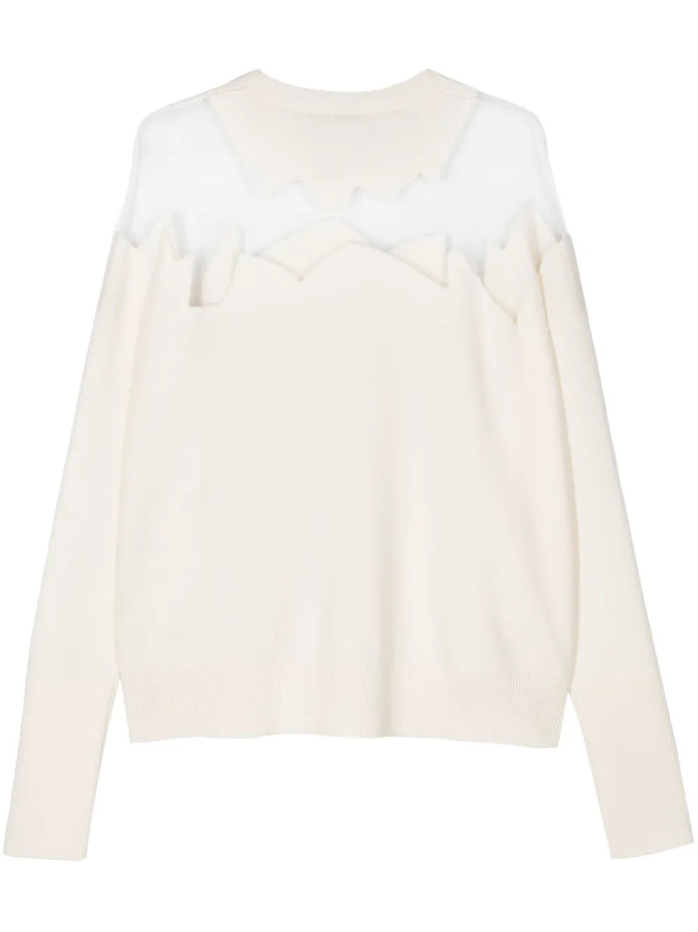 Semi-Sheer Panel Sweater