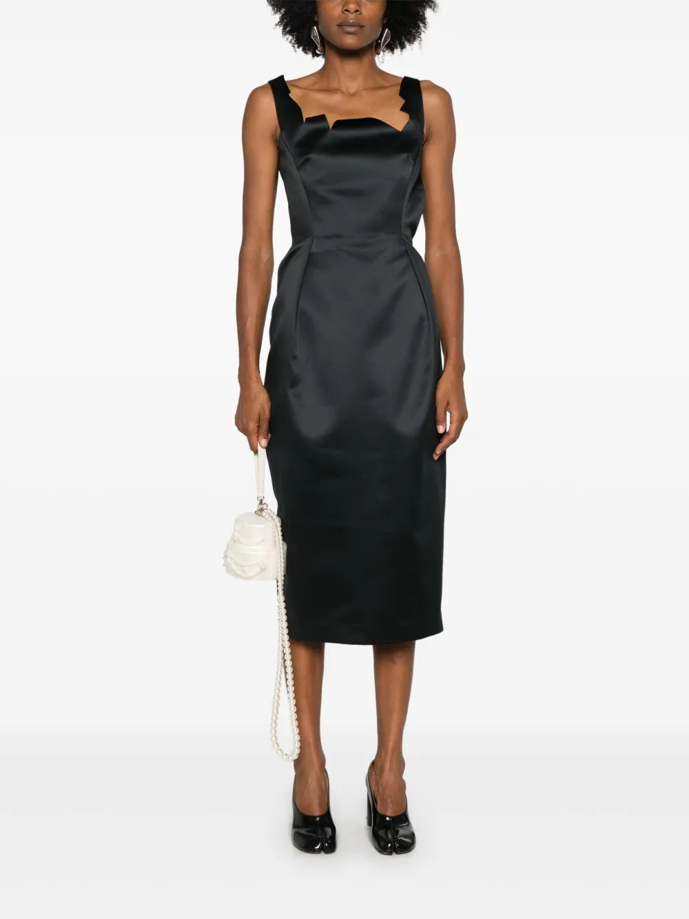 Raw Cut-Edge Midi Dress