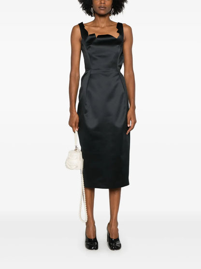 Raw Cut-Edge Midi Dress