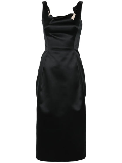 Raw Cut-Edge Midi Dress