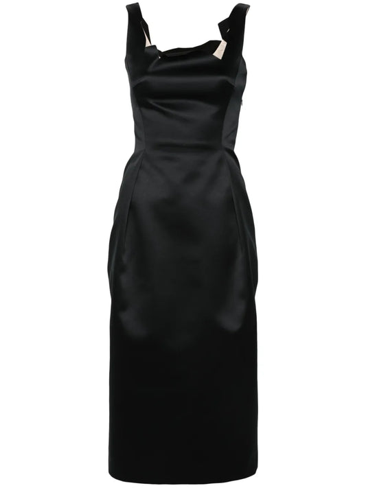 Raw Cut-Edge Midi Dress