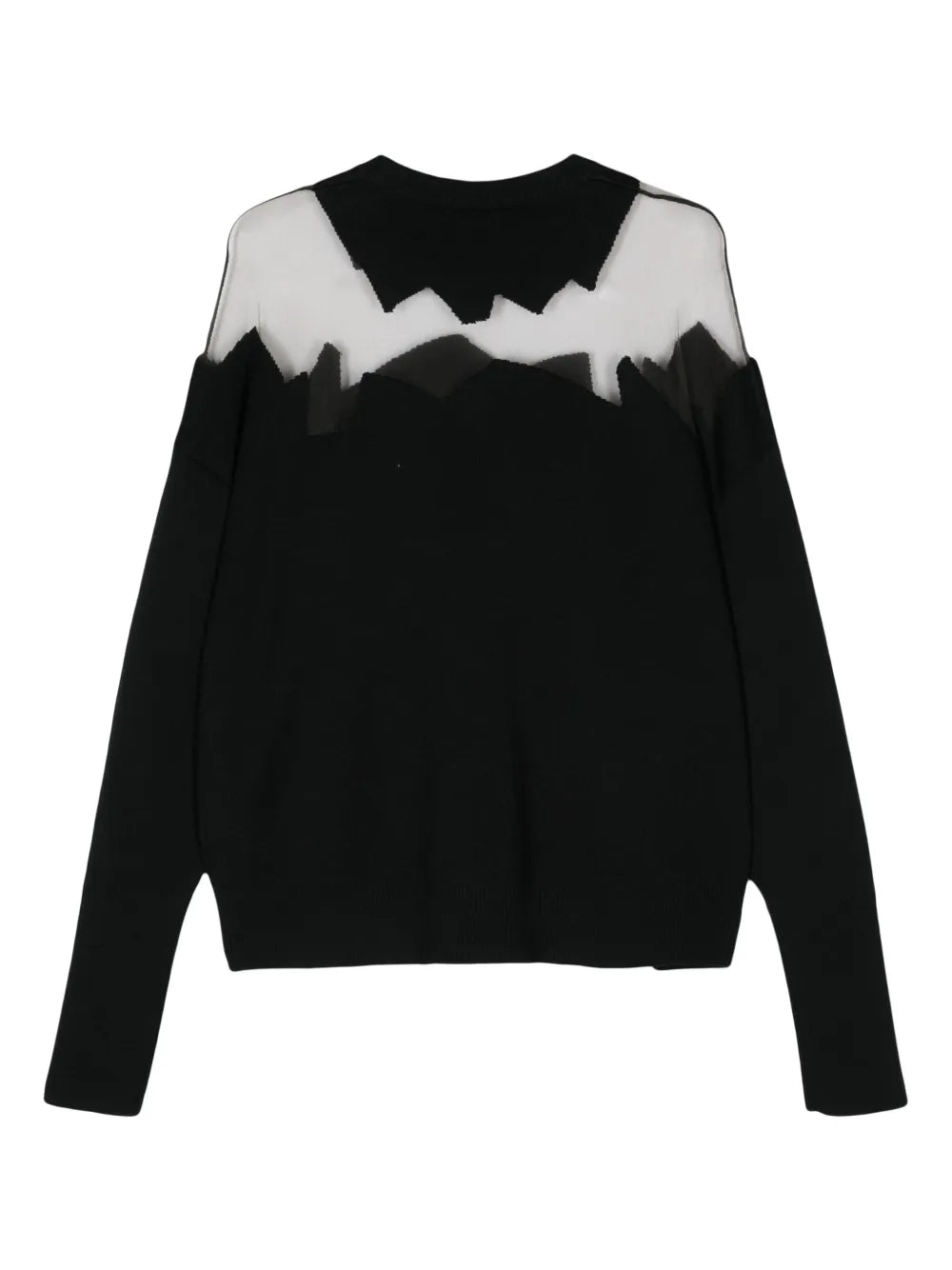 Semi-Sheer Panel Sweater