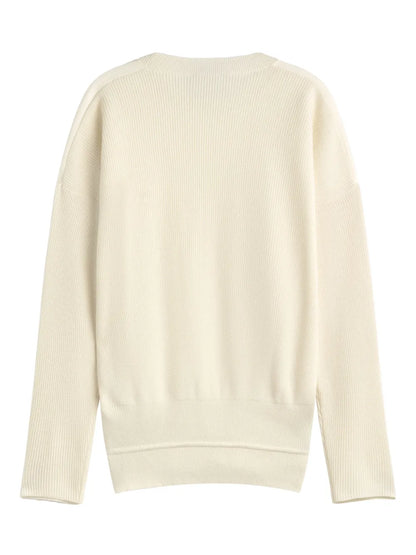Flannel-Front Cropped Sweater