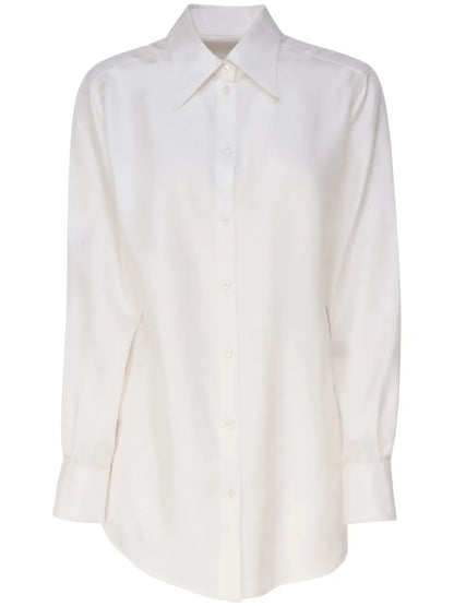 Long-Sleeve Silk Shirt