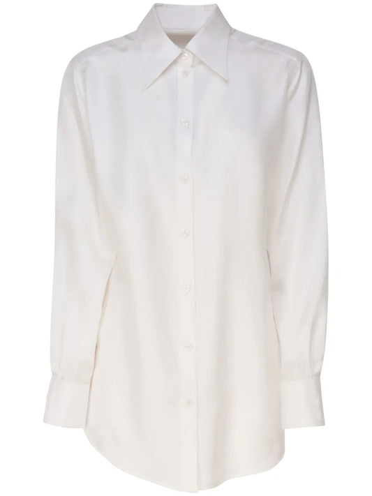 Long-Sleeve Silk Shirt