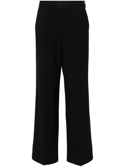 Logo-Waistband Tailored Trousers