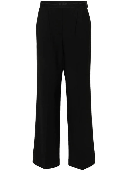 Logo-Waistband Tailored Trousers