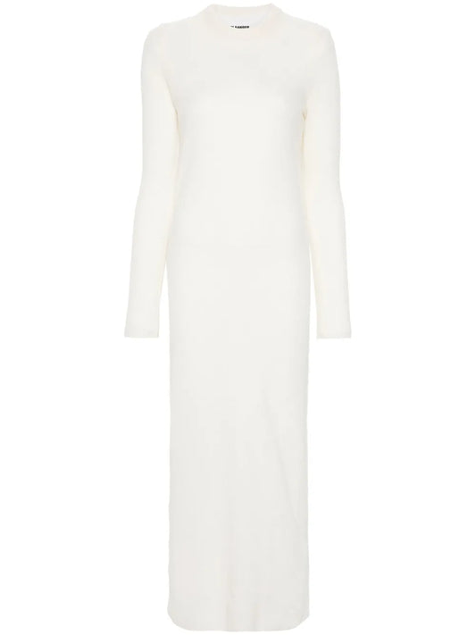 Layered Wool Midi Dress